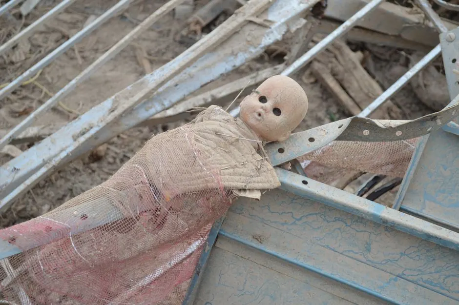 A doll lies in debris aftermath of a natural disaster in Mocoa, Colombia.